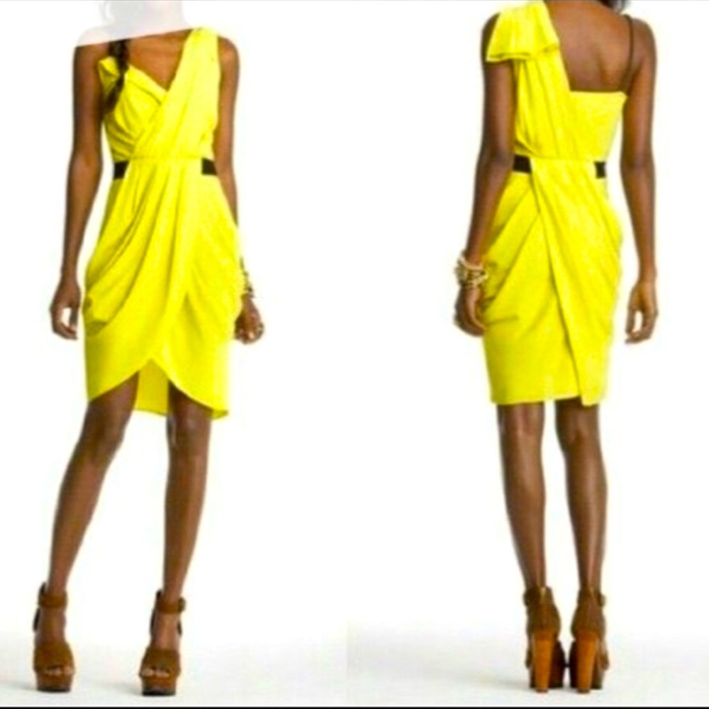 💓 Rachel Roy Yellow Tulip Dress